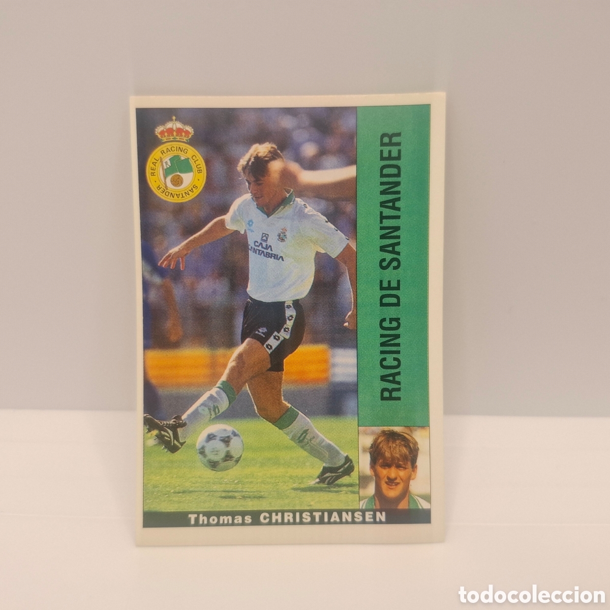 Cromos de Futebol: Racing de Santander - Thomas Christiansen - Panini Liga 1995-1996, 95-96 Sin pegar - Adhesivo