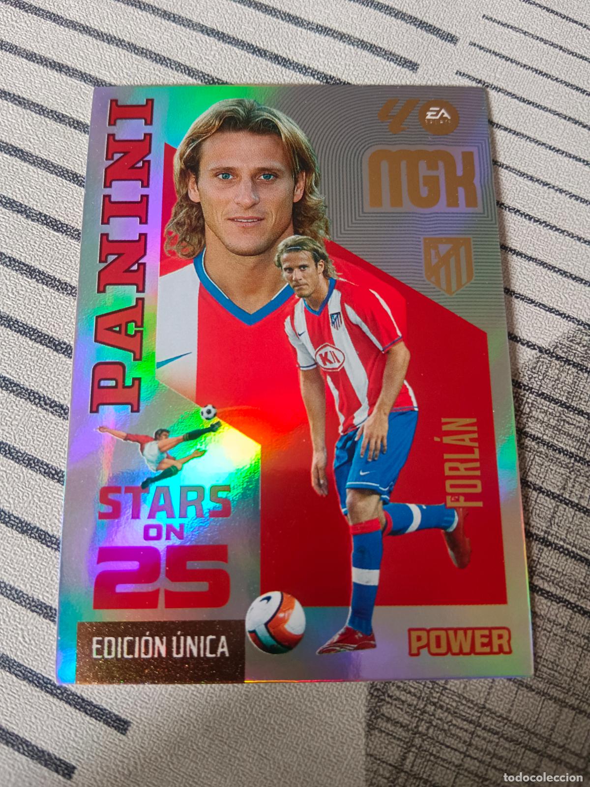 Cromos de f&uacute;tbol: 2026 2027 26 27 MEGACRACKS SERIE STARS ON 25 POWER 439P 439 P FORLAN ATLETICO DE MADRID NUEVA