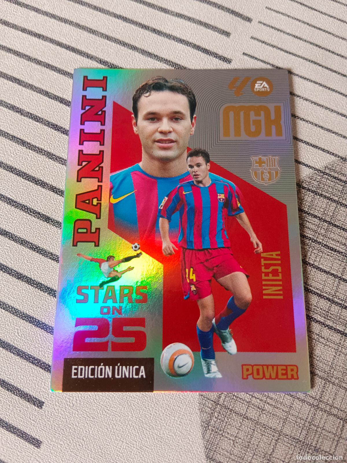 Football Stickers: 2026 2027 26 27 MEGACRACKS SERIE STARS ON 25 POWER 434P 434 P INIESTA BARCELONA NUEVA