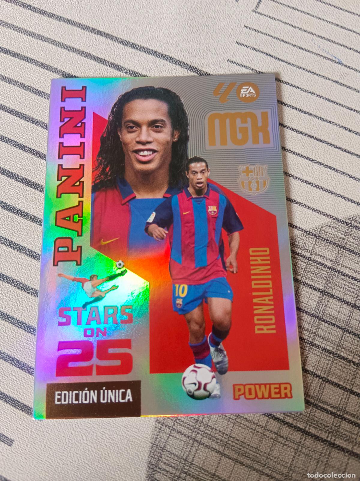 Cromos de f&uacute;tbol: 2026 2027 26 27 MEGACRACKS SERIE STARS ON 25 POWER 436P 436 P RONALDINHO BARCELONA NUEVA
