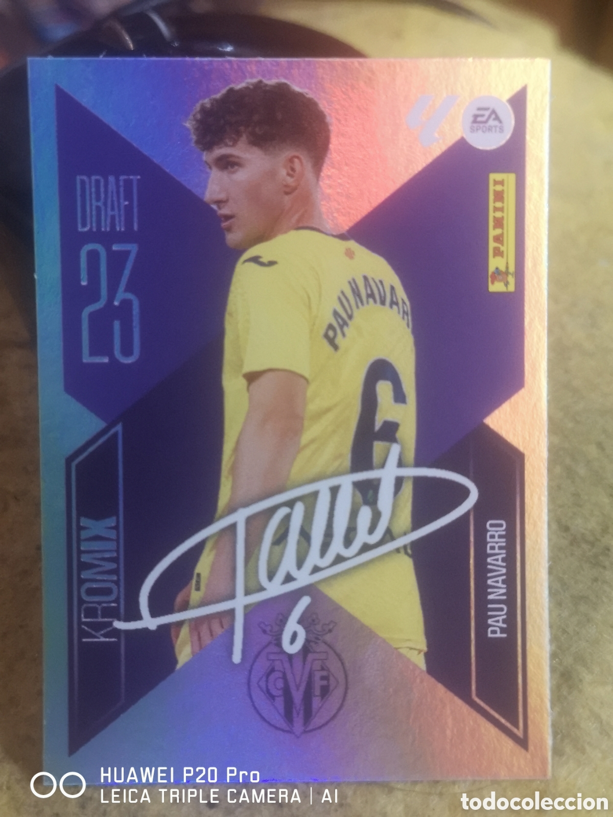 Cromos de f&uacute;tbol: LIGA ESTE 2026 2027 26 27 DRAFT 23 KROMIX - K 18 PAU NAVARRO VILLARREAL