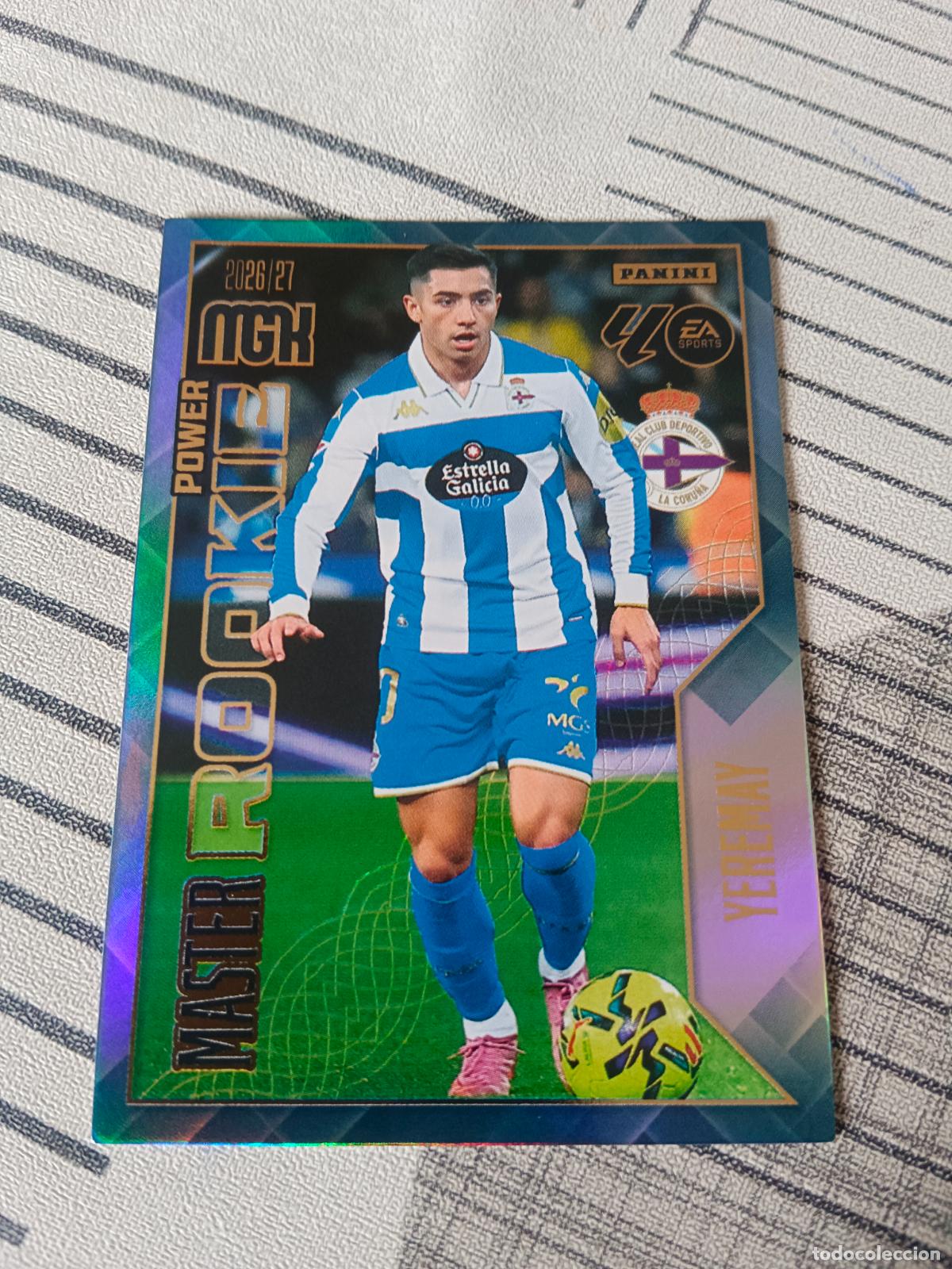 Cromos de f&uacute;tbol: 2026 2027 26 27 MEGACRACKS MASTER POWER ROOKIE 423P 423 P YEREMAY DEPORTIVO DE LA CORU&Ntilde;A