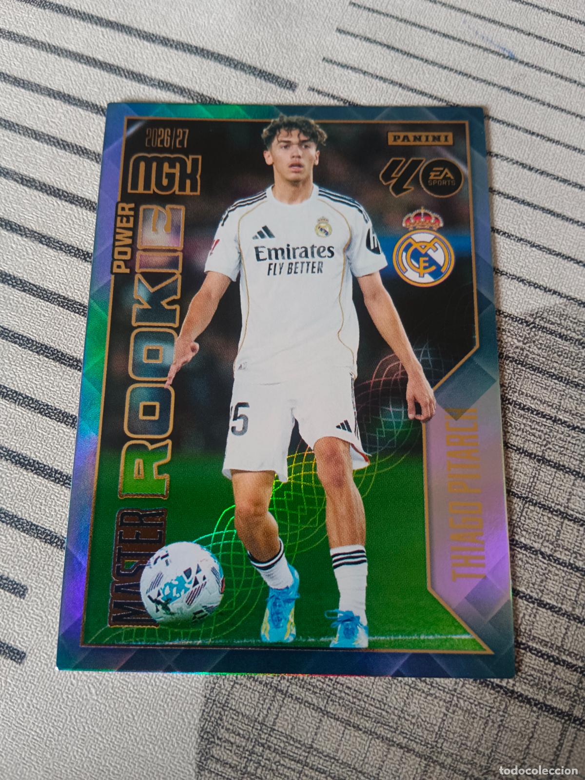 Cromos de f&uacute;tbol: 2026 2027 26 27 MEGACRACKS MASTER POWER ROOKIE 419P 419 P THIAGO PITARCH REAL MADRID NUEVO