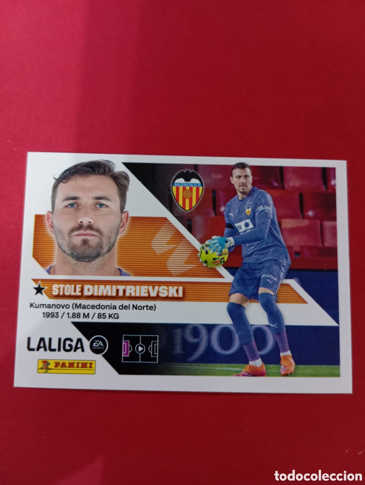 Figurine di Calcio: Dimitrievski Valencia n&deg;3 / PANINI LIGA ESTE 2026/2027
