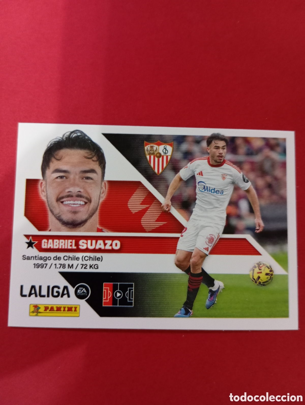 Figurine di Calcio: Suazo Sevilla n&deg;10 / PANINI LIGA ESTE 2026/2027