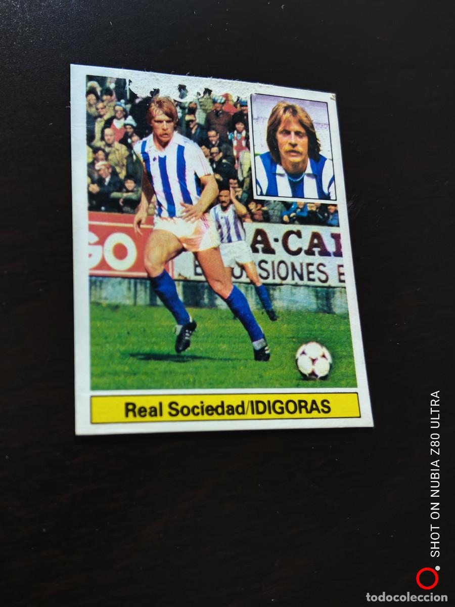 Football Stickers: Idigoras Baja Real Sociedad, Editorial Este 81/82. 1981/1982, despegado