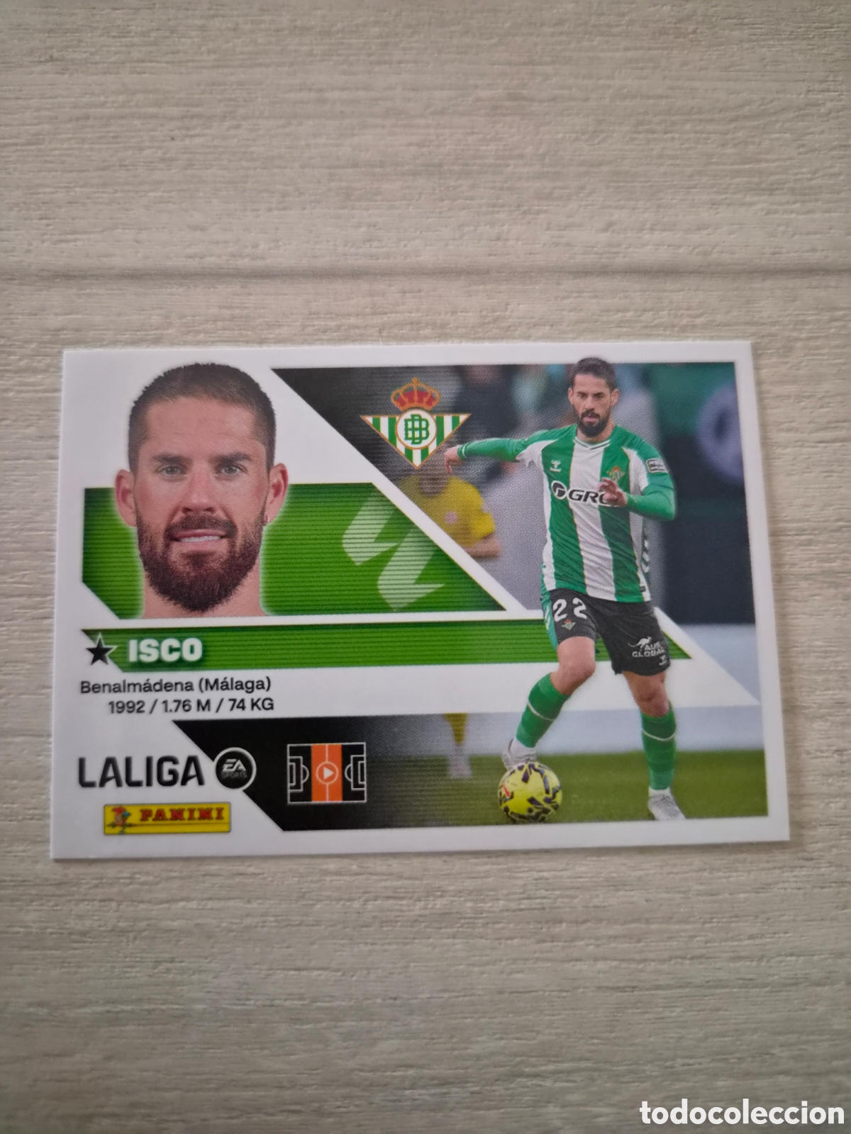 Cromos de f&uacute;tbol: N&deg;16 Betis Isco Liga Este 26/27