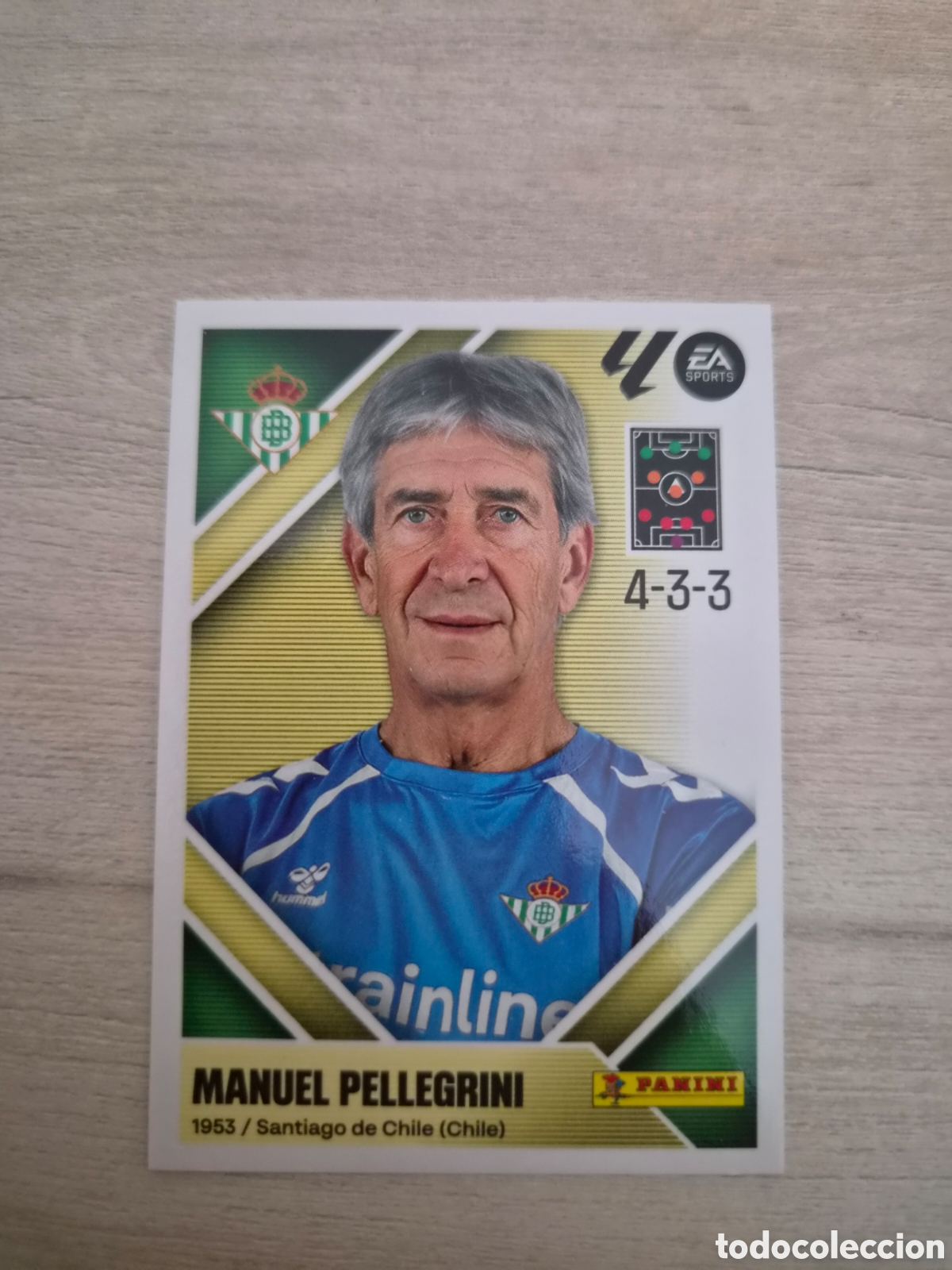 Cromos de f&uacute;tbol: N&deg;2 Betis Manuel Pellegrini Liga Este 26/27