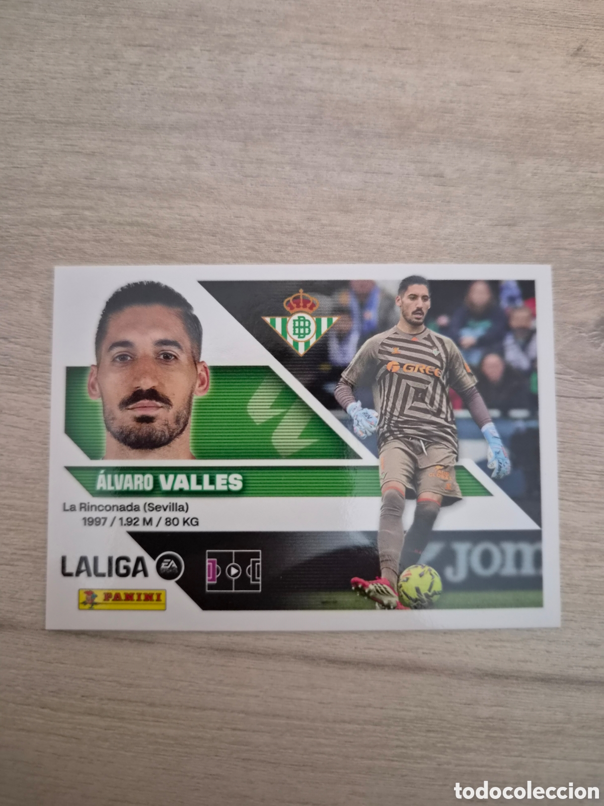 Cromos de f&uacute;tbol: N&deg;3 Betis Valles Liga Este 26/27