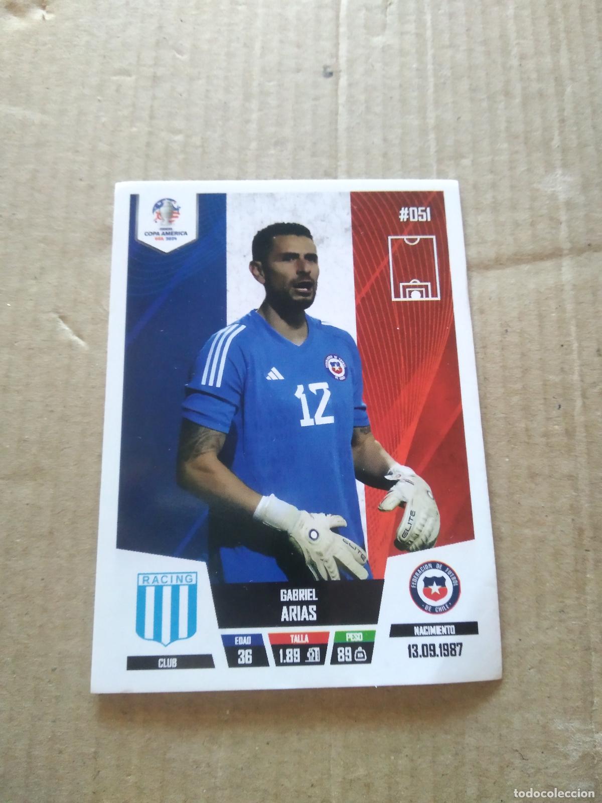 Cromos de f&uacute;tbol: 51 GABRIEL ARIAS CHILE CROMO FUTBOL COPA AMERICA 2024 EDITADO EN PERU