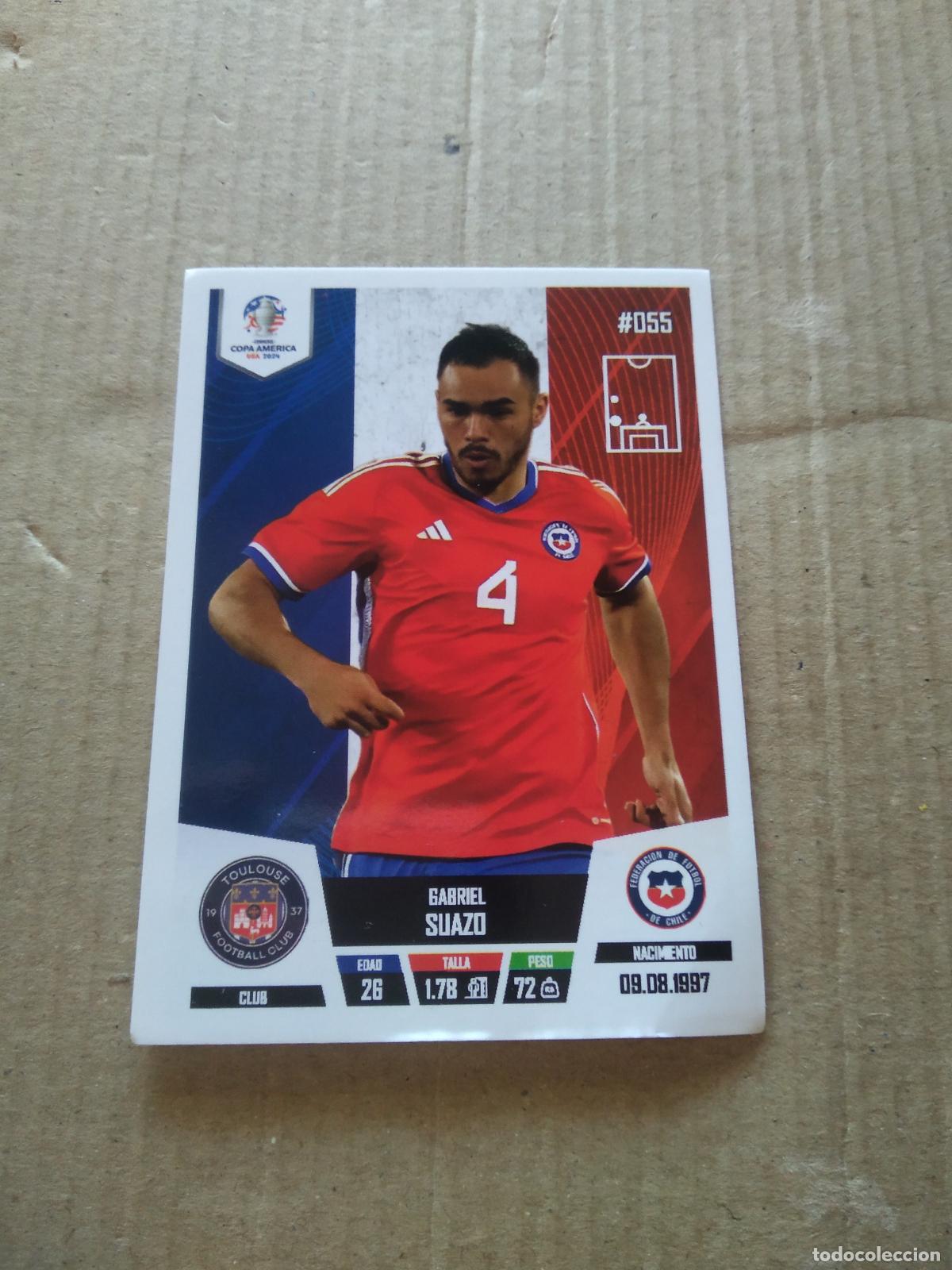 Cartes &agrave; collectionner de Football: 55 GABRIEL SUAZO CHILE CROMO FUTBOL COPA AMERICA 2024 EDITADO EN PERU