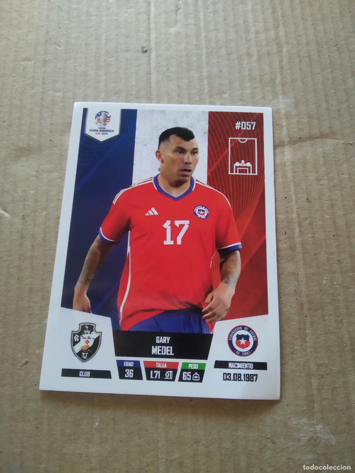 Cartes &agrave; collectionner de Football: 57 GARY MEDEL CHILE CROMO FUTBOL COPA AMERICA 2024 EDITADO EN PERU