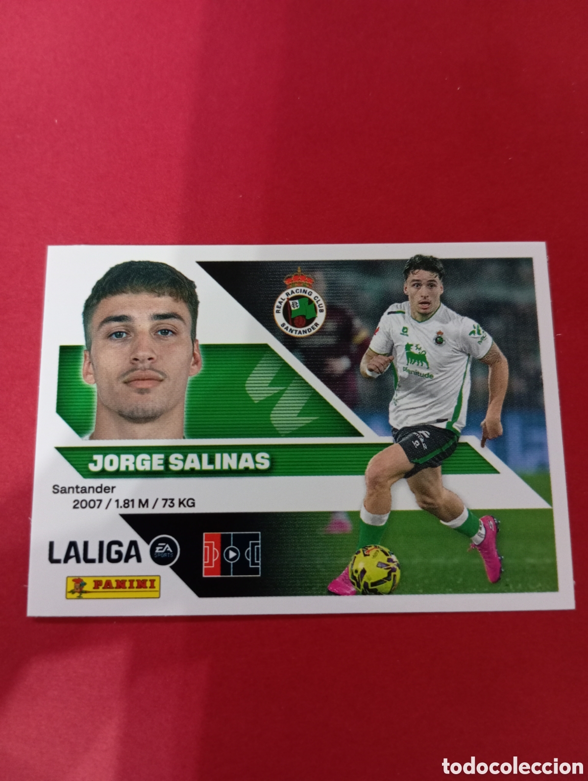 Figurine di Calcio: Jorge Salinas Racing de Santander n&deg;10 / PANINI LIGA ESTE 2026/2027
