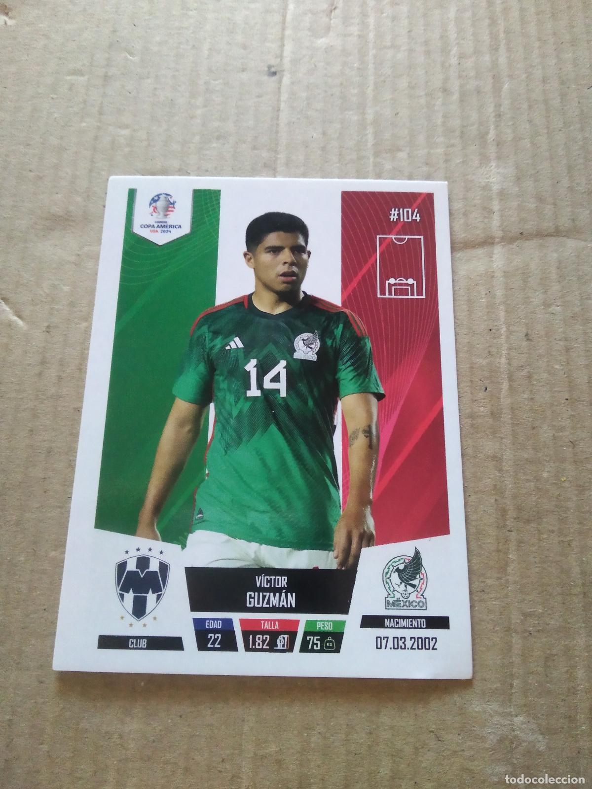 Fu&szlig;ball-Sticker: 104 VICTOR GUZMAN MEXICO CROMO FUTBOL COPA AMERICA 2024 EDITADO EN PERU