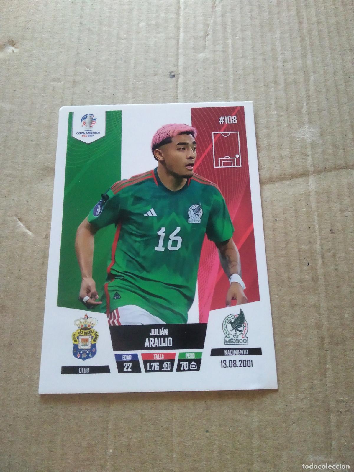 Fu&szlig;ball-Sticker: 108 JULIAN ARAUJO MEXICO CROMO FUTBOL COPA AMERICA 2024 EDITADO EN PERU