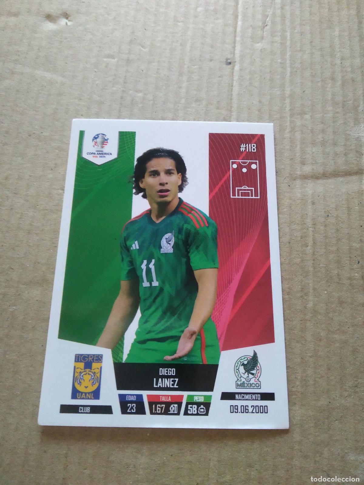 Fu&szlig;ball-Sticker: 118 DIEGO LAINEZ MEXICO CROMO FUTBOL COPA AMERICA 2024 EDITADO EN PERU