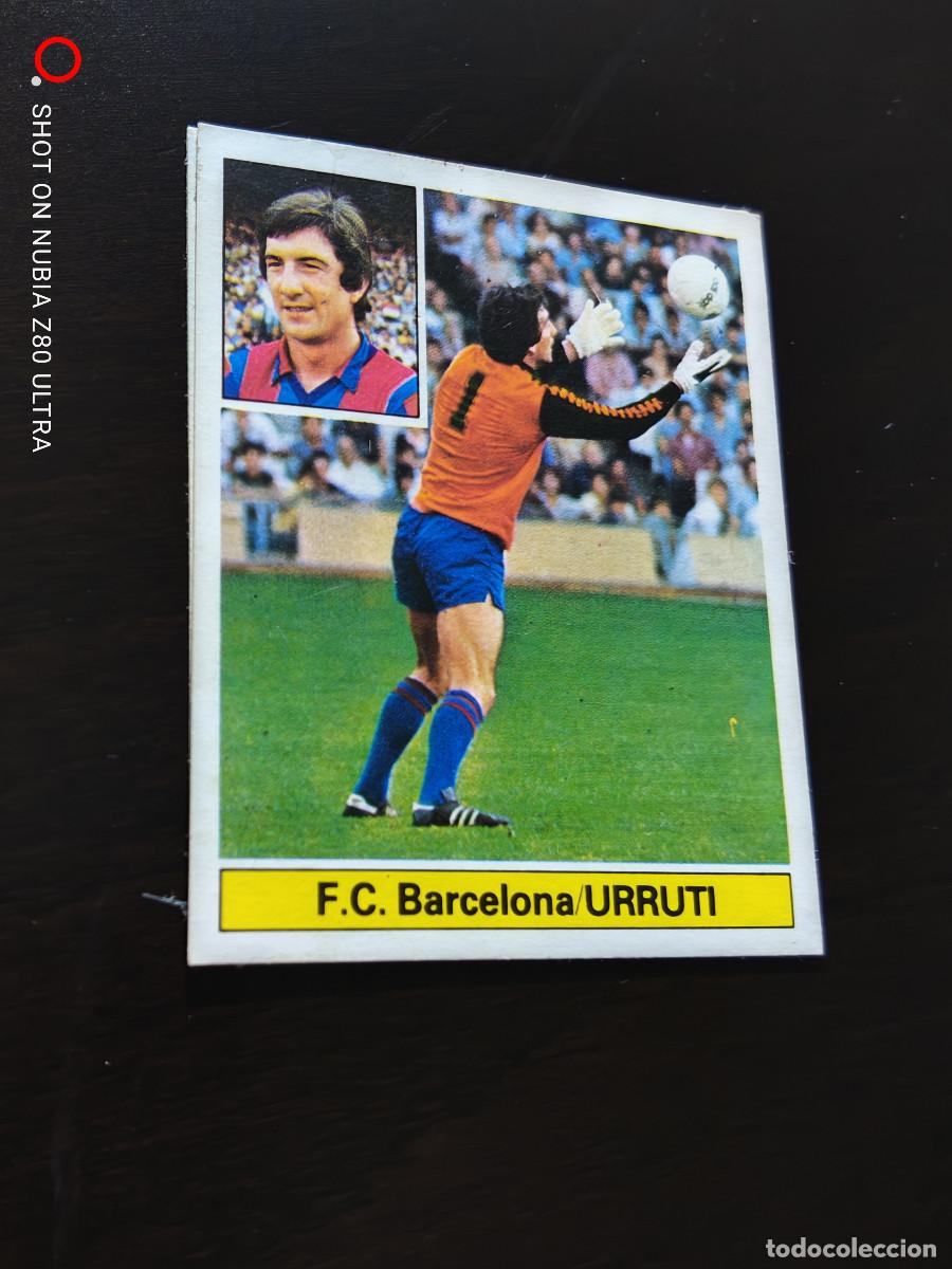 Figurine di Calcio: Urruti FC Barcelona, versi&oacute;n, Editorial Este 81/82. 1981/1982, despegado