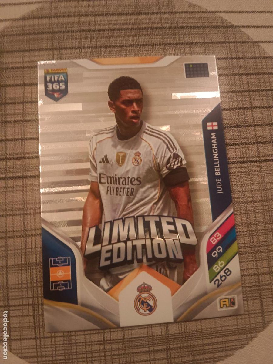 Cromos de f&uacute;tbol: 2025 2026 25 26 ADRENALYN XL FIFA 365 EDICION LIMITADA JUDE BELLINGHAM REAL MADRID