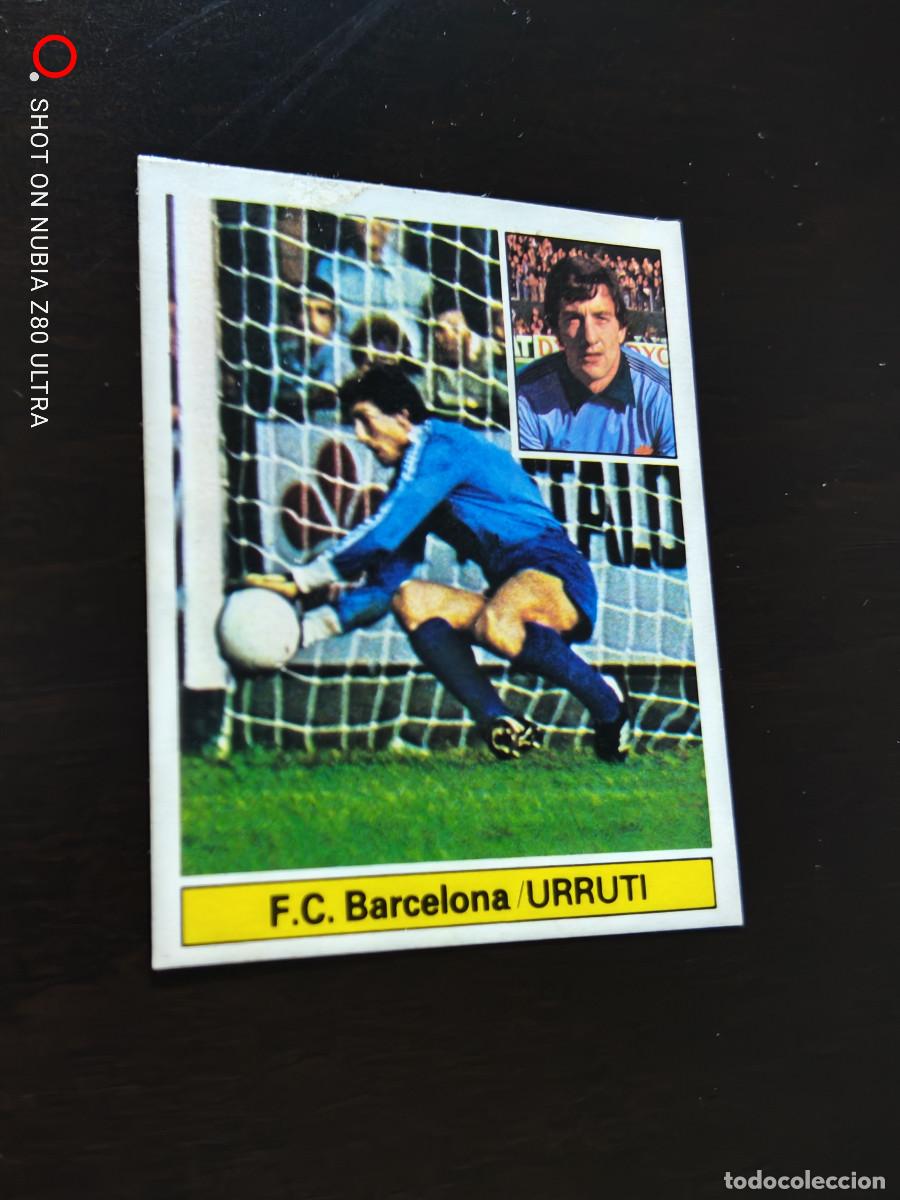 Figurine di Calcio: Urruti FC Barcelona, versi&oacute;n dif&iacute;cil, Editorial Este 81/82. 1981/1982, despegado