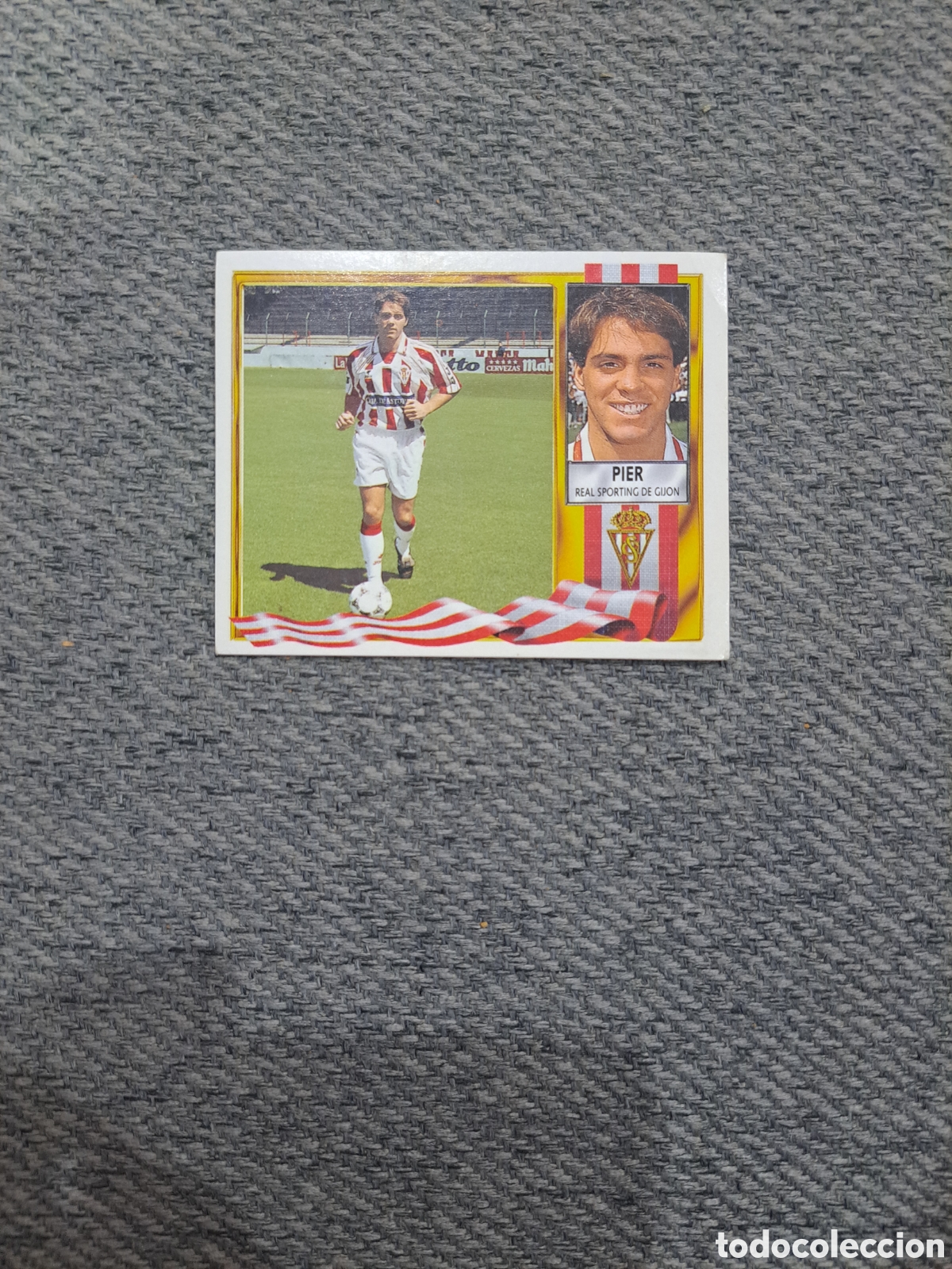 Cromos de f&uacute;tbol: Pier (Baja) Sporting de Gij&oacute;n. Liga Este 95-96