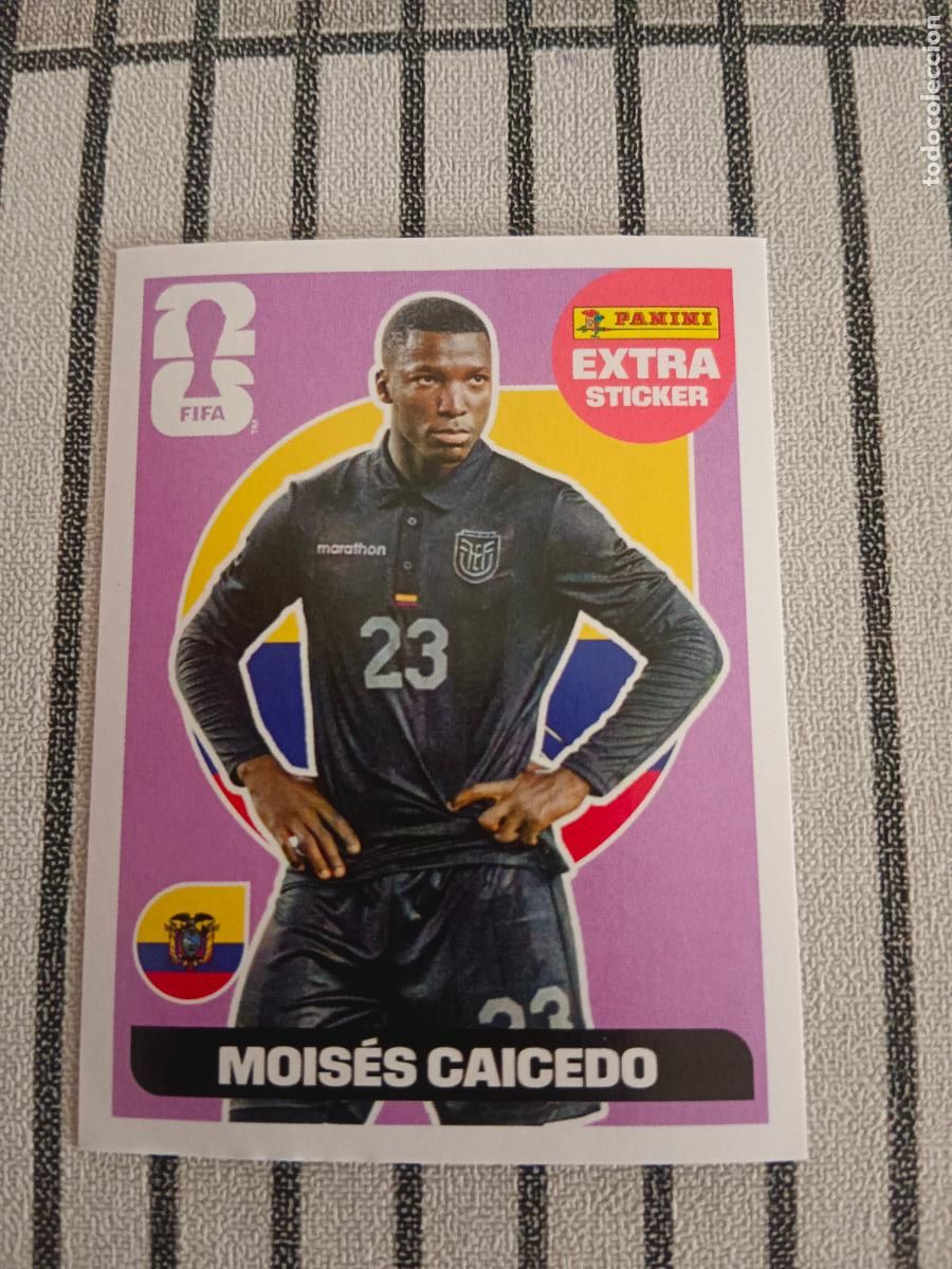 Fu&szlig;ball-Sticker: MUNDIAL 2026 26 ESTADOS UNIDOS USA MEXICO MEJICO CANADA EXTRA STICKER MOISES CAICEDO PURPURA FIFA