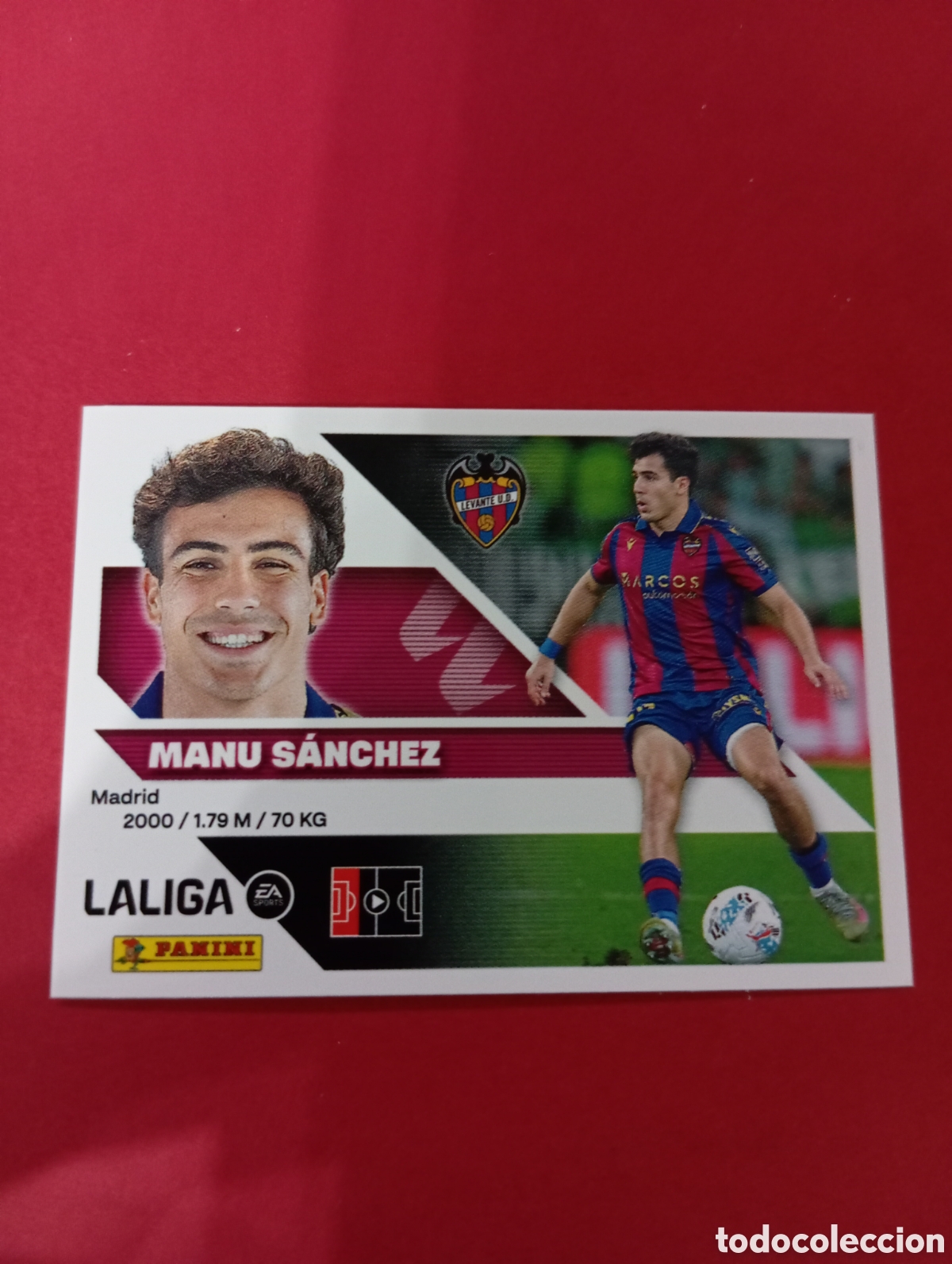 Fu&szlig;ball-Sticker: Manu S&aacute;nchez Levante n&deg;9 / PANINI LIGA ESTE 2026/2027