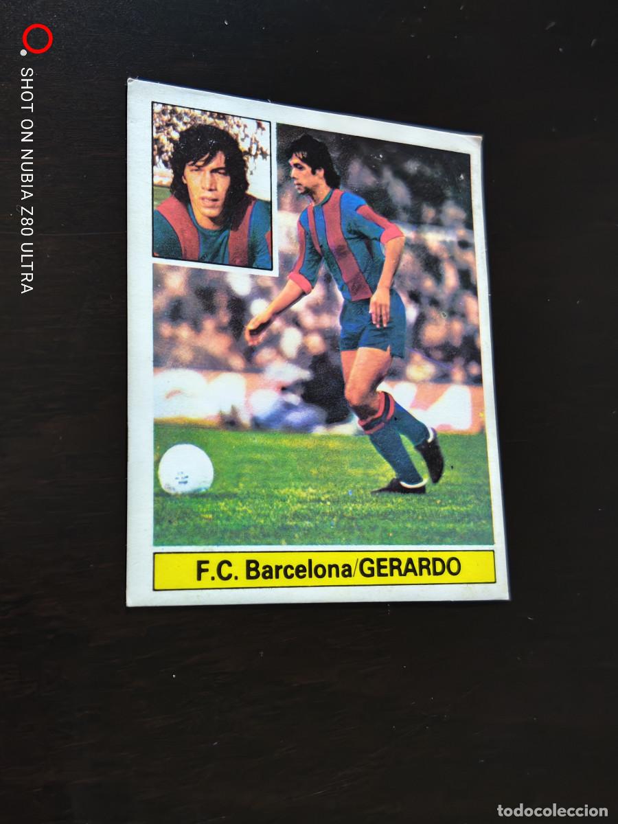 Fu&szlig;ball-Sticker: Gerardo FC Barcelona versi&oacute;n dif&iacute;cil, Fichaje n&ordm;2 Editorial Este 81/82. 1981/1982, despegado