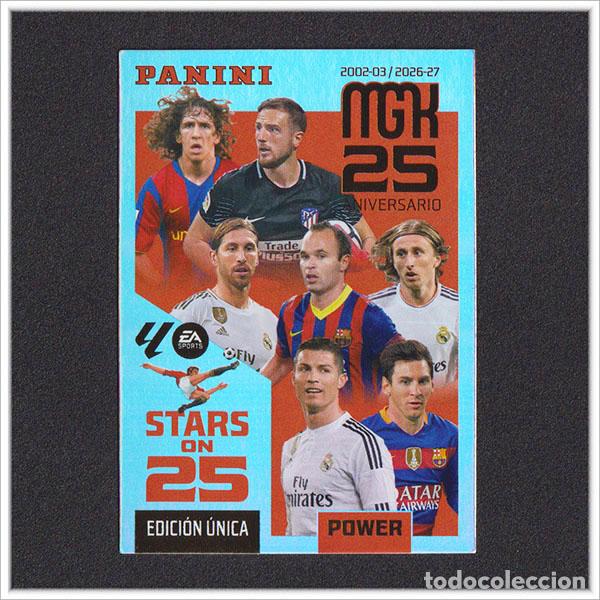 Cromos de f&uacute;tbol: MEGACRACKS 2026 2027 26 27 PANINI CRISTIANO RONALDO MESSI 425P 425 STARS ON 25 POWER &Uacute;NICA MGK