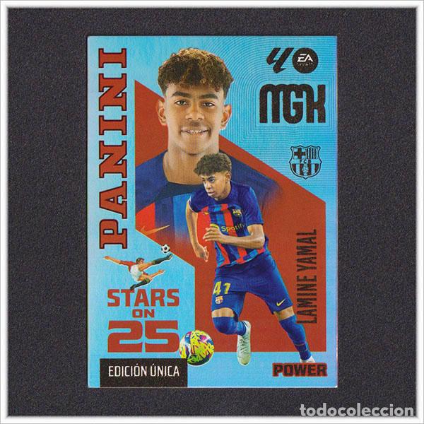 Cromos de f&uacute;tbol: MEGACRACKS 2026 2027 26 27 PANINI LAMINE YAMAL 449P 449 BARCELONA BAR&Ccedil;A STARS ON 25 POWER &Uacute;NICA MGK