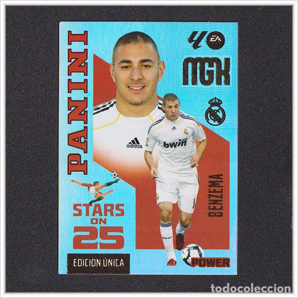 Cartes &agrave; collectionner de Football: MEGACRACKS 2026 2027 26 27 PANINI BENZEMA 441P 441 REAL MADRID STARS ON 25 POWER EDICI&Oacute;N UNICA MGK