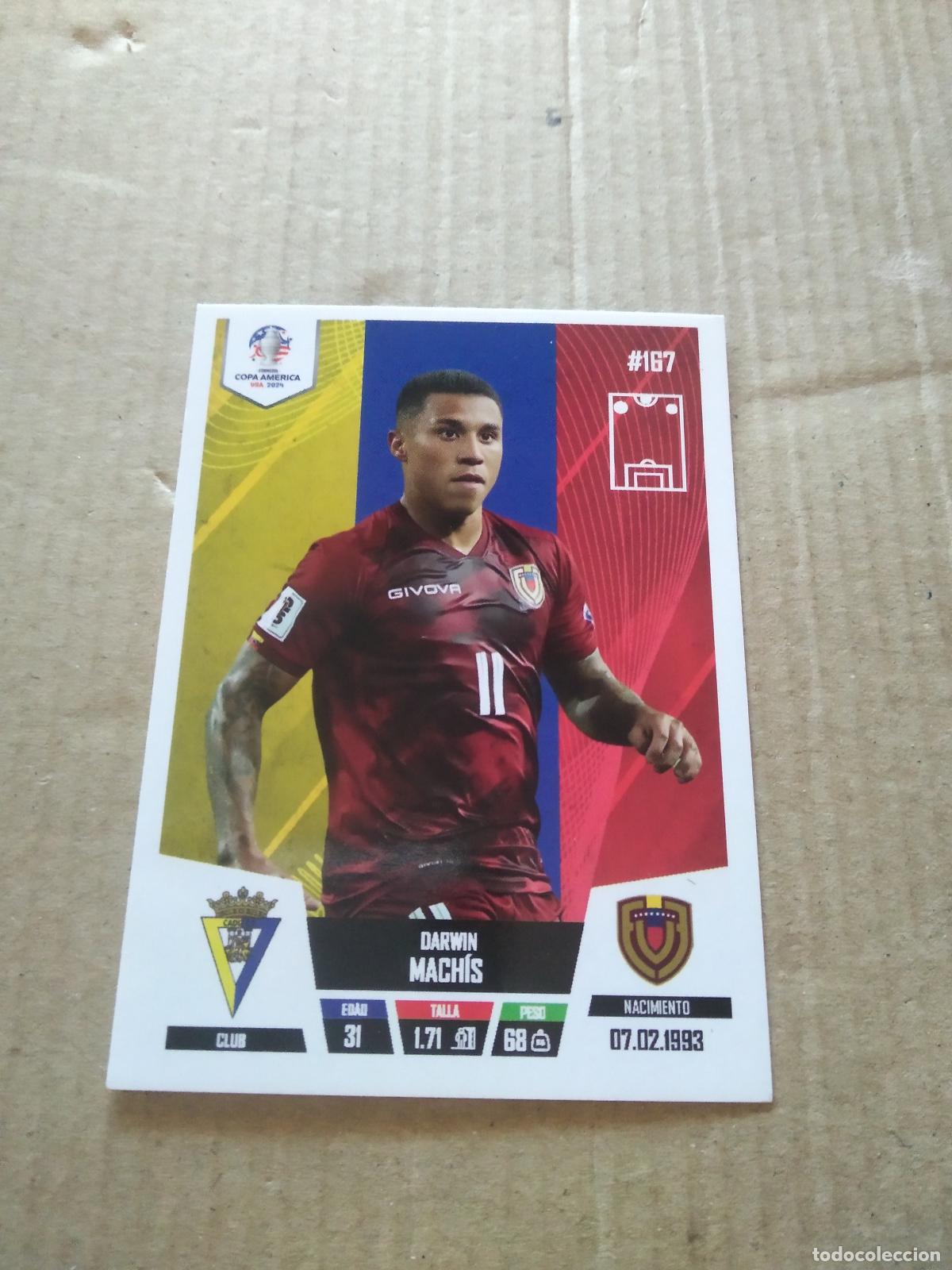 Cartes &agrave; collectionner de Football: 167 DARWIN MACHIS VENEZUELA CROMO FUTBOL COPA AMERICA 2024 EDITADO EN PERU
