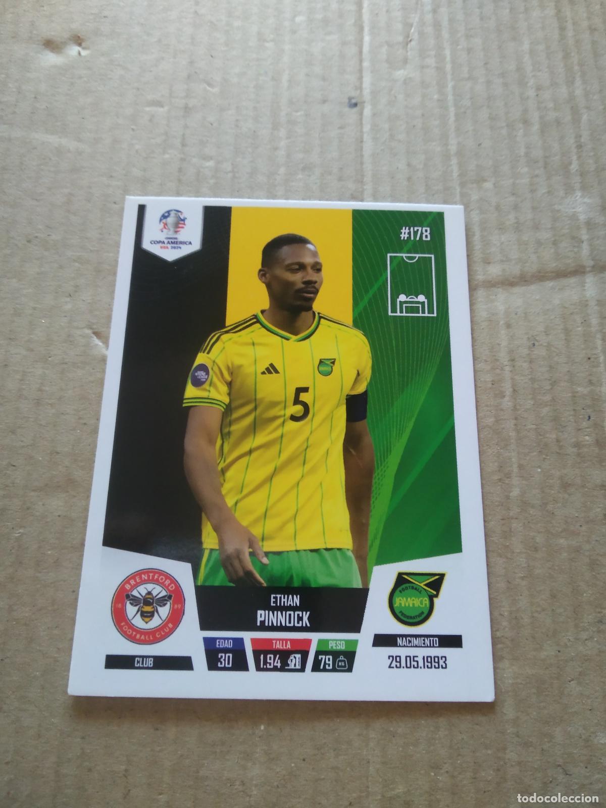 Cartes &agrave; collectionner de Football: 178 ETHAN PINNOCK JAMAICA CROMO FUTBOL COPA AMERICA 2024 EDITADO EN PERU