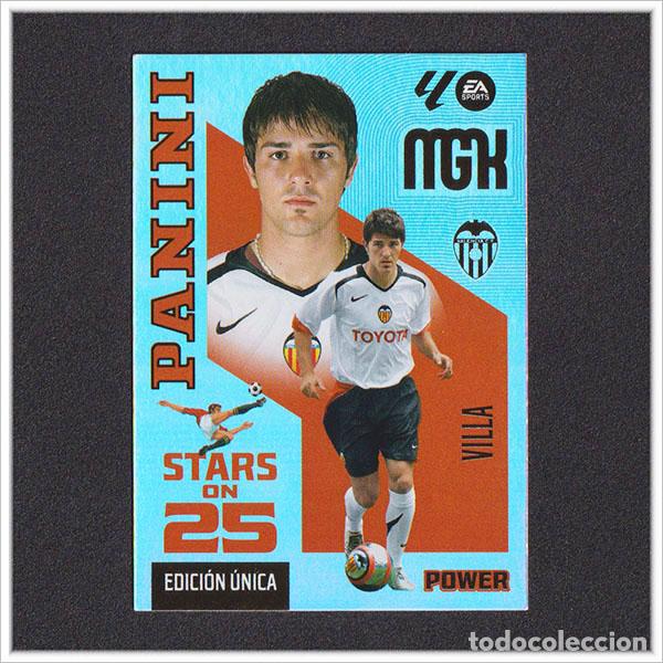 Cromos de f&uacute;tbol: MEGACRACKS 2026 2027 26 27 PANINI DAVID VILLA 435P 435 VALENCIA STARS ON 25 POWER EDICI&Oacute;N UNICA MGK