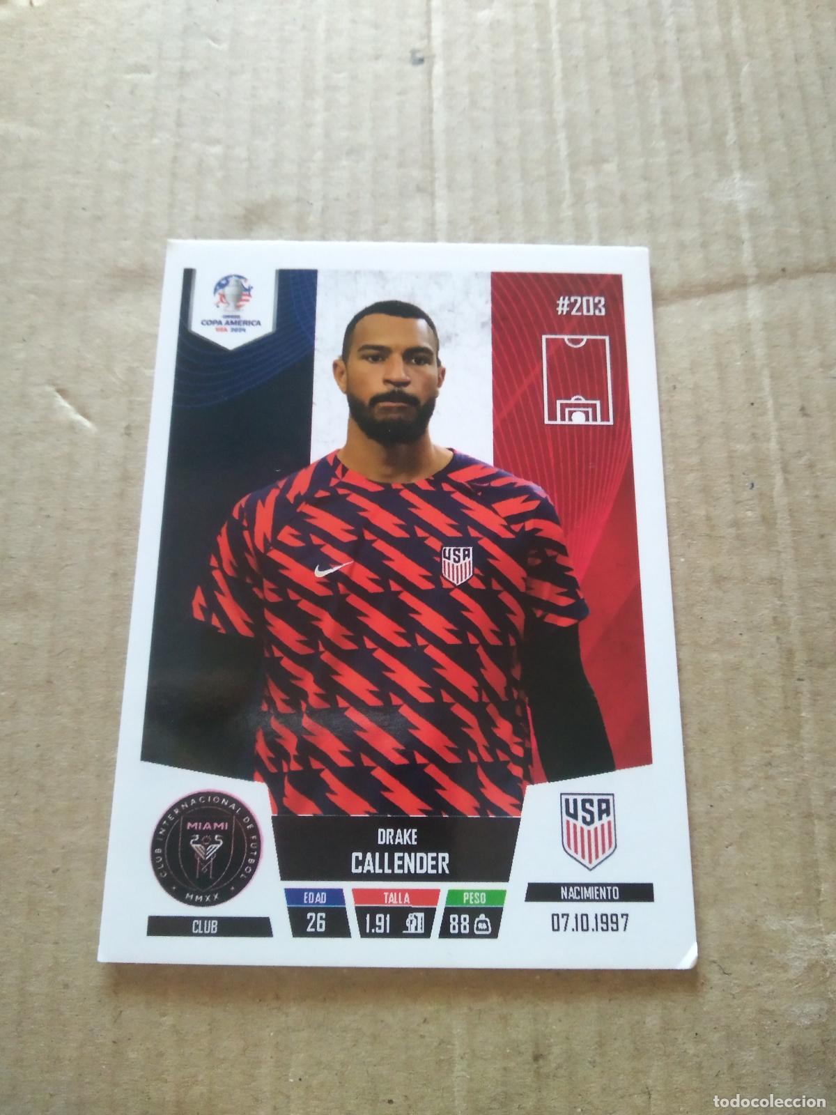 Cromos de f&uacute;tbol: 203 DRAKE CALLENDER ESTADOS UNIDOS USA CROMO FUTBOL COPA AMERICA 2024 EDITADO EN PERU