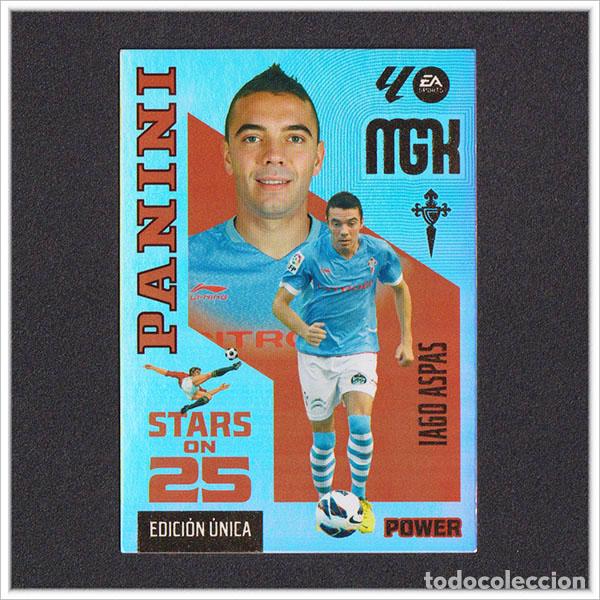 Cromos de f&uacute;tbol: MEGACRACKS 2026 2027 26 27 PANINI IAGO ASPAS 444P 444 CELTA VIGO STARS ON 25 POWER EDICI&Oacute;N UNICA MGK
