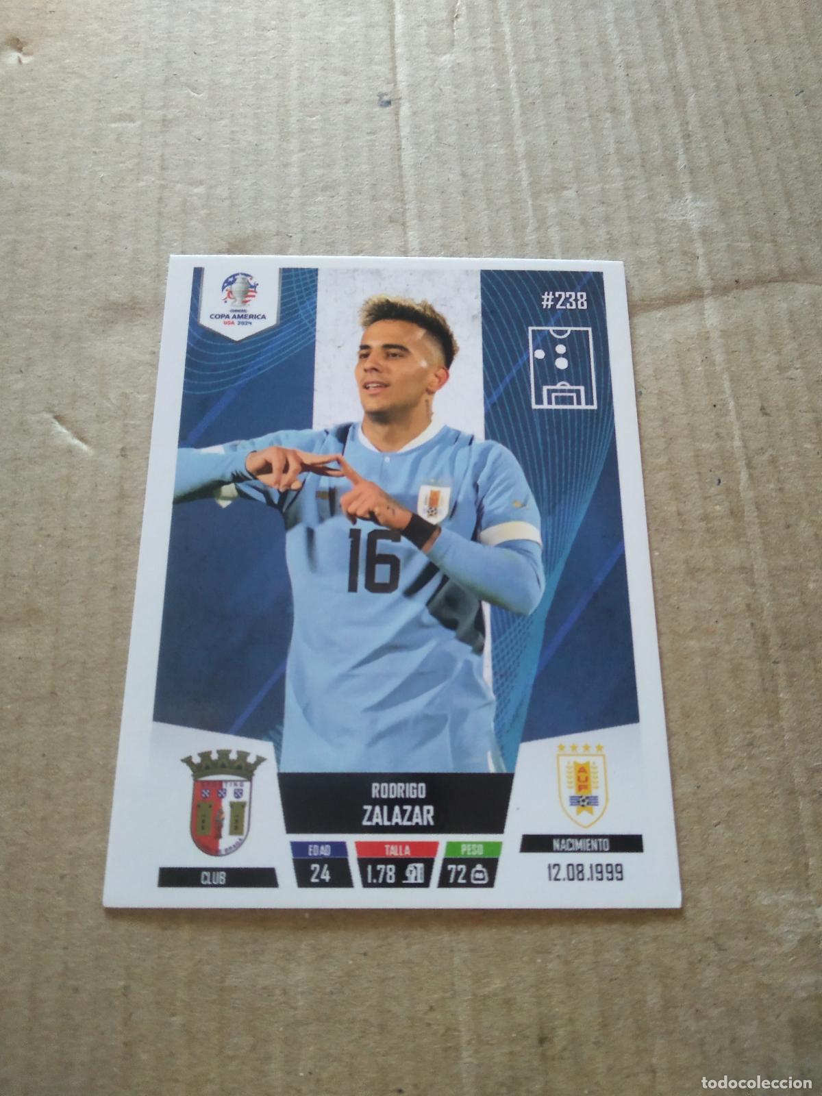 Cromos de f&uacute;tbol: 238 RODRIGO ZALAZAR URUGUAY CROMO FUTBOL COPA AMERICA 2024 EDITADO EN PERU