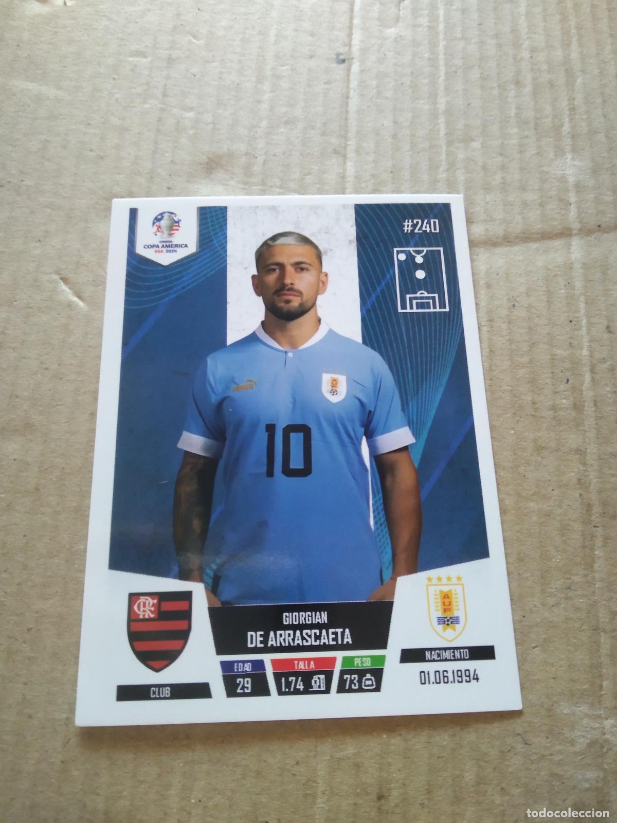 Cromos de f&uacute;tbol: 240 GIORGIAN DE ARRASCAETA URUGUAY CROMO FUTBOL COPA AMERICA 2024 EDITADO EN PERU