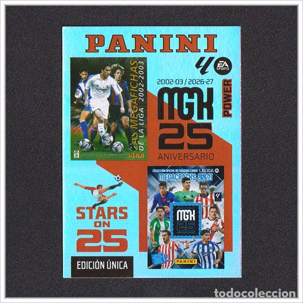 Cromos de f&uacute;tbol: MEGACRACKS 2026 2027 26 27 PANINI ALBUMES 424P 424 BARCELONA REAL MADRID STARS 25 POWER UNICA MGK