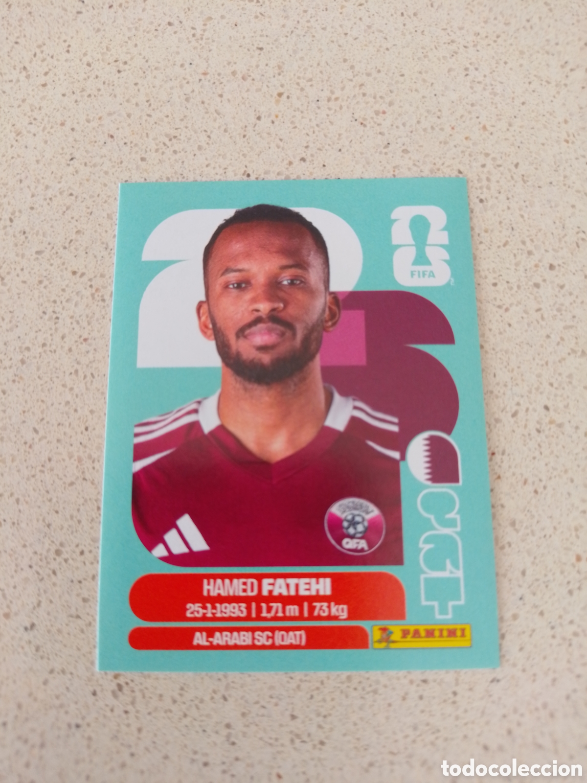 Cartes &agrave; collectionner de Football: CROMO NUMERO 12 FATEHI QATAR. MUNDIAL 2026. PANINI.