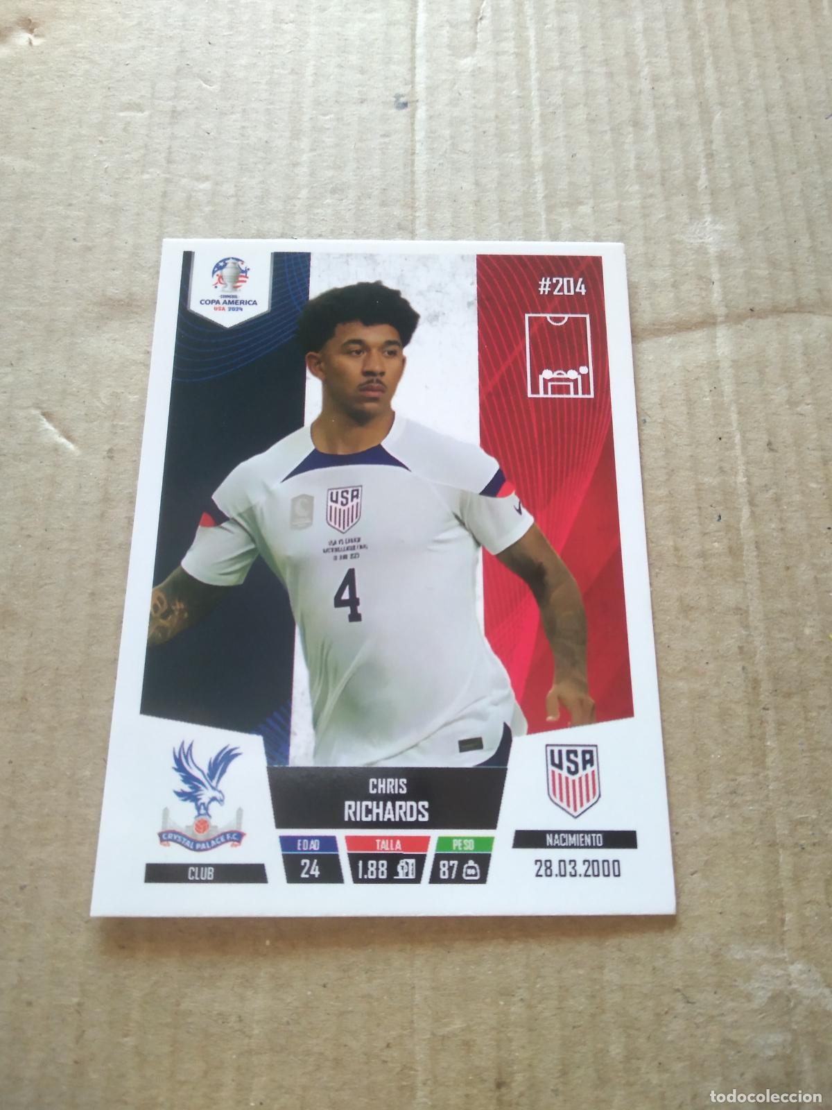 Fu&szlig;ball-Sticker: 204 CHRIS RICHARDS ESTADOS UNIDOS USA CROMO FUTBOL COPA AMERICA 2024 EDITADO EN PERU