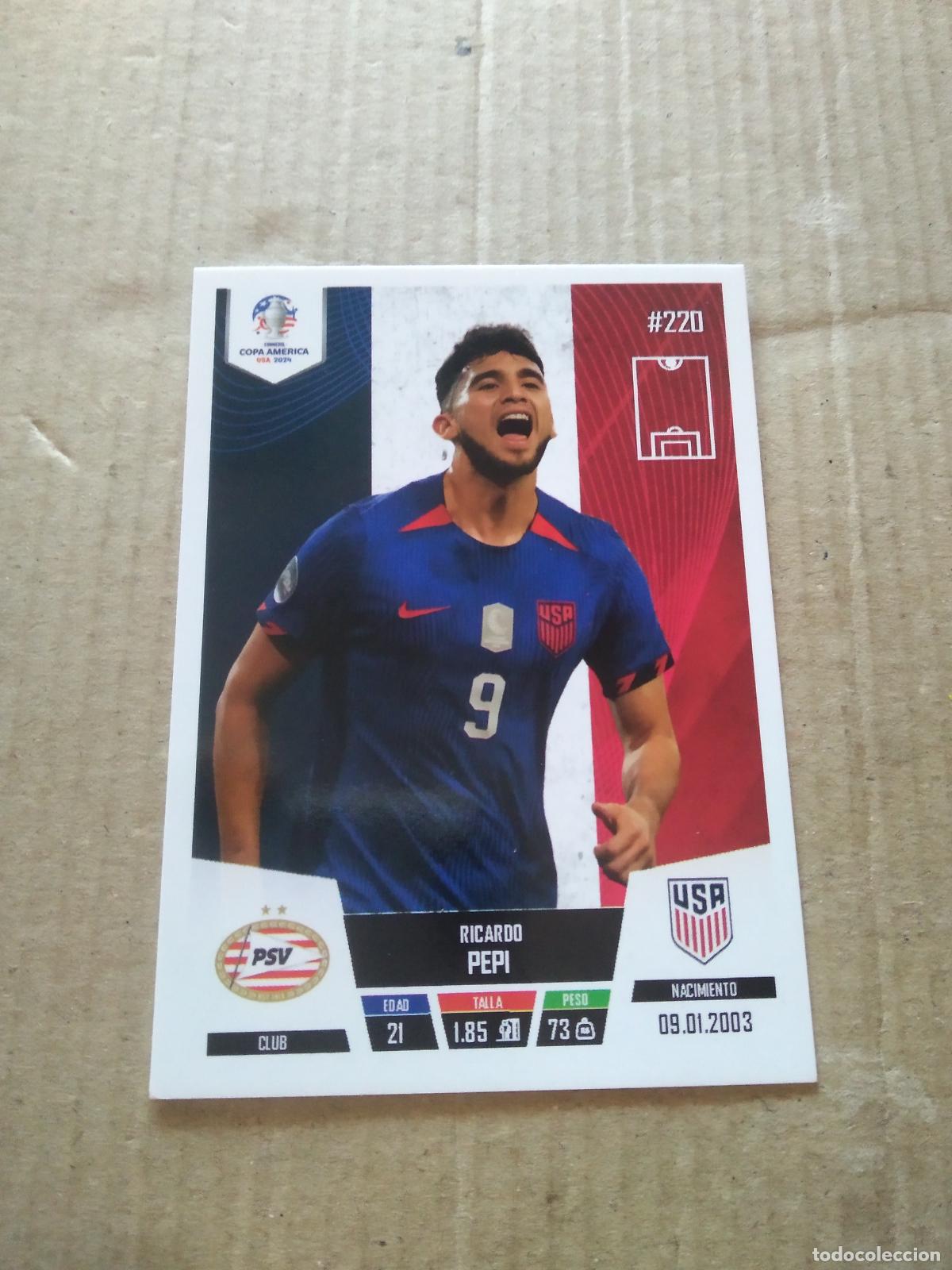 Fu&szlig;ball-Sticker: 220 RICARDO PEPI ESTADOS UNIDOS USA CROMO FUTBOL COPA AMERICA 2024 EDITADO EN PERU