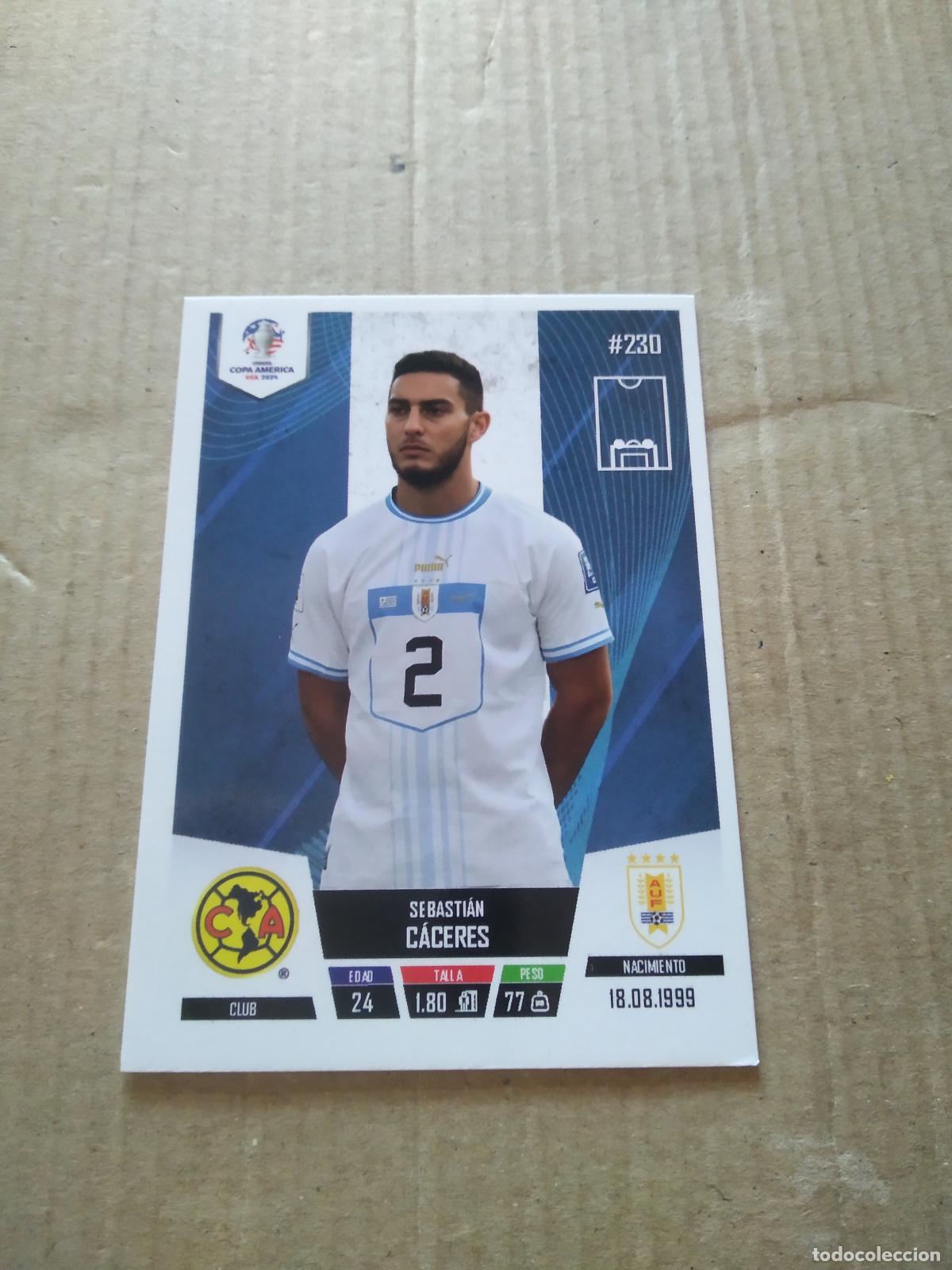 Cromos de f&uacute;tbol: 230 SEBASTIAN CACERES URUGUAY CROMO FUTBOL COPA AMERICA 2024 EDITADO EN PERU