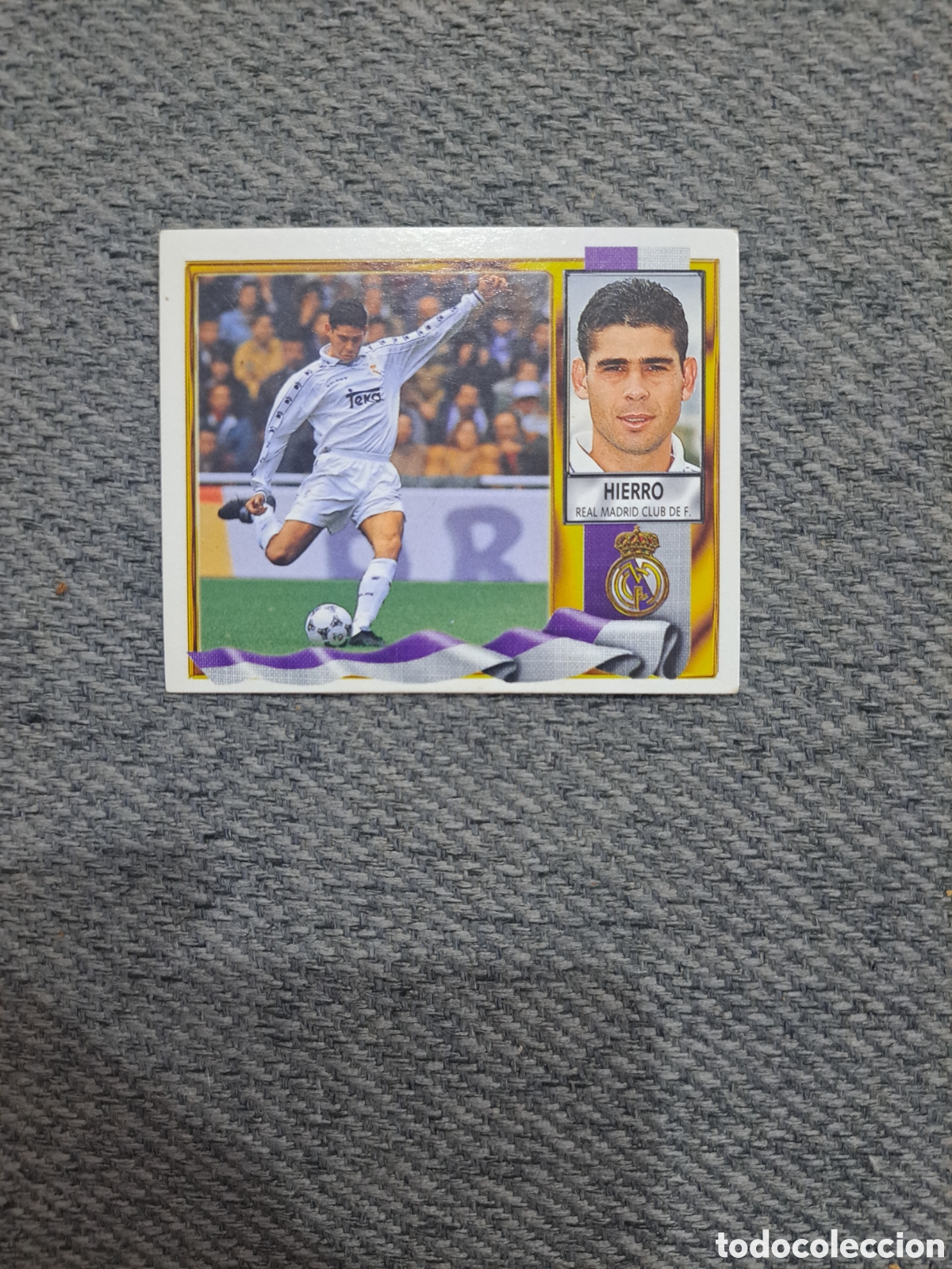 Cromos de f&uacute;tbol: Hierro. Real Madrid. Liga Este 95-96