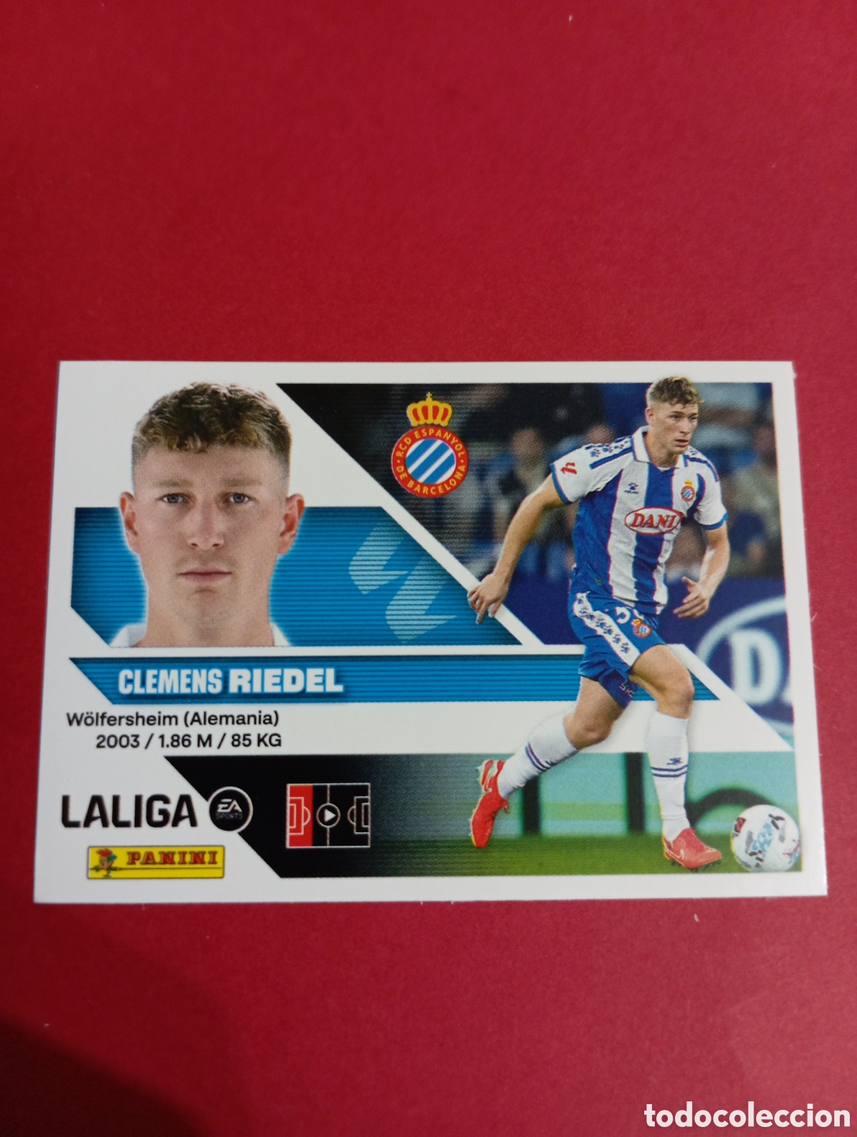 Cromos de f&uacute;tbol: Riedel Espanyol n&deg;7 / PANINI LIGA ESTE 2026/2027