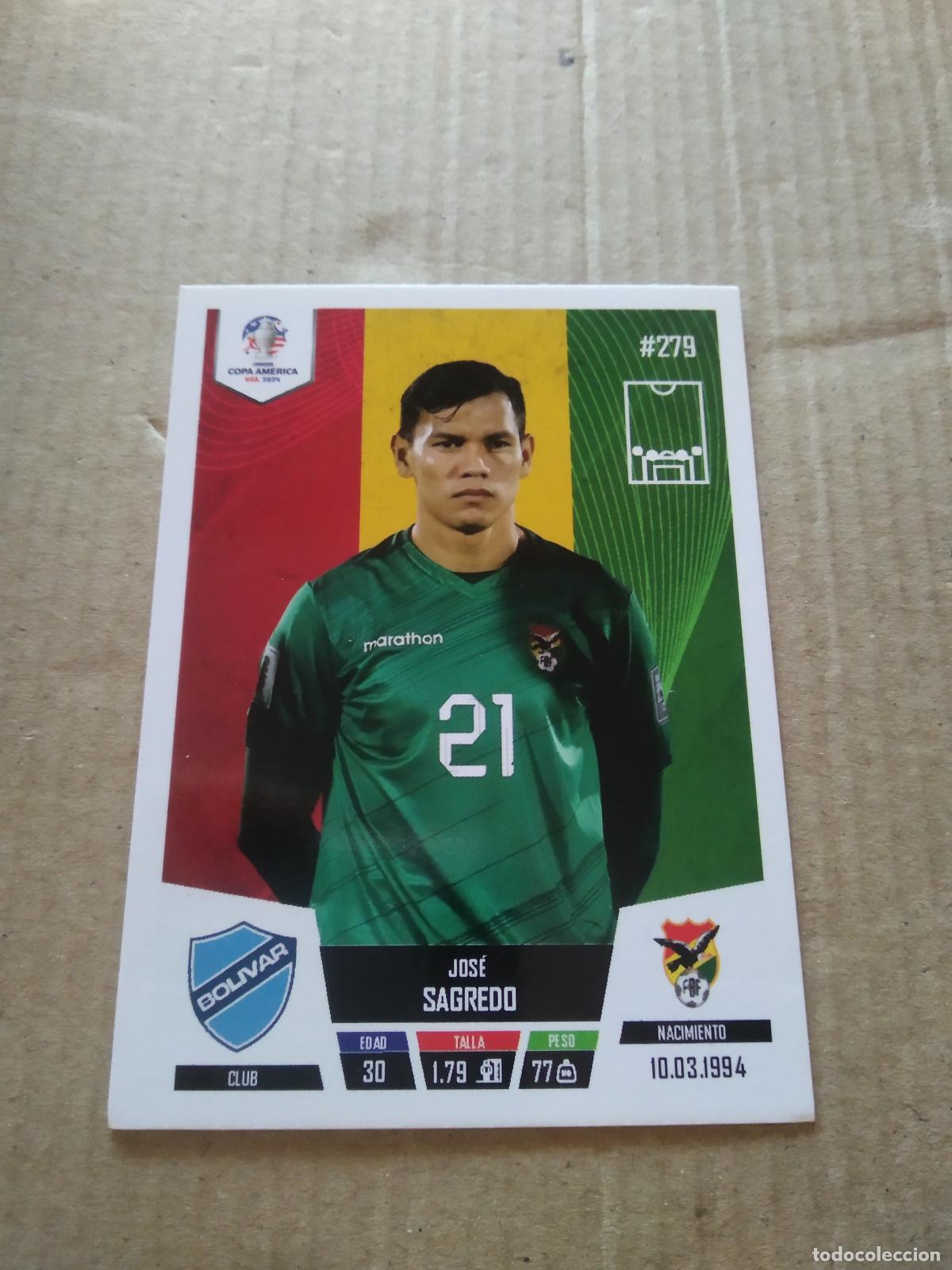 Cromos de f&uacute;tbol: 279 JOSE SAGREDO BOLIVIA CROMO FUTBOL COPA AMERICA 2024 EDITADO EN PERU