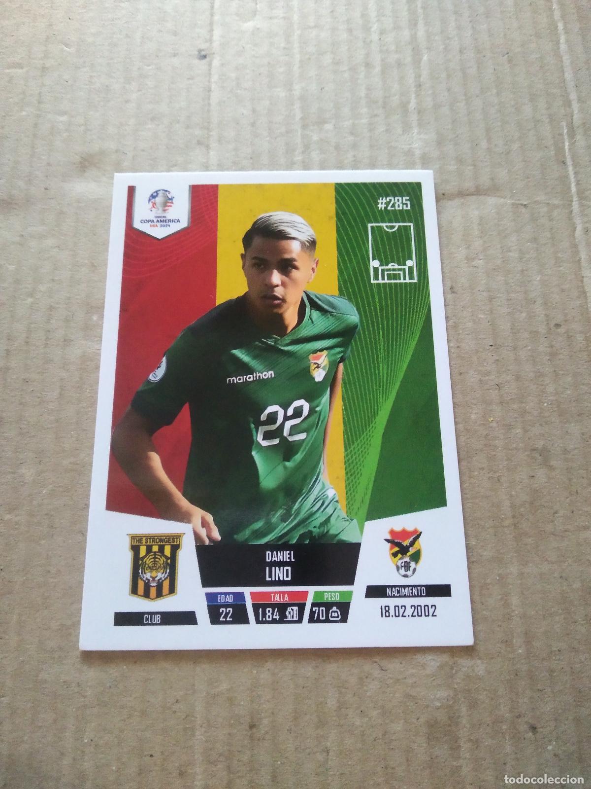 Cromos de f&uacute;tbol: 285 DANIEL LINO BOLIVIA CROMO FUTBOL COPA AMERICA 2024 EDITADO EN PERU