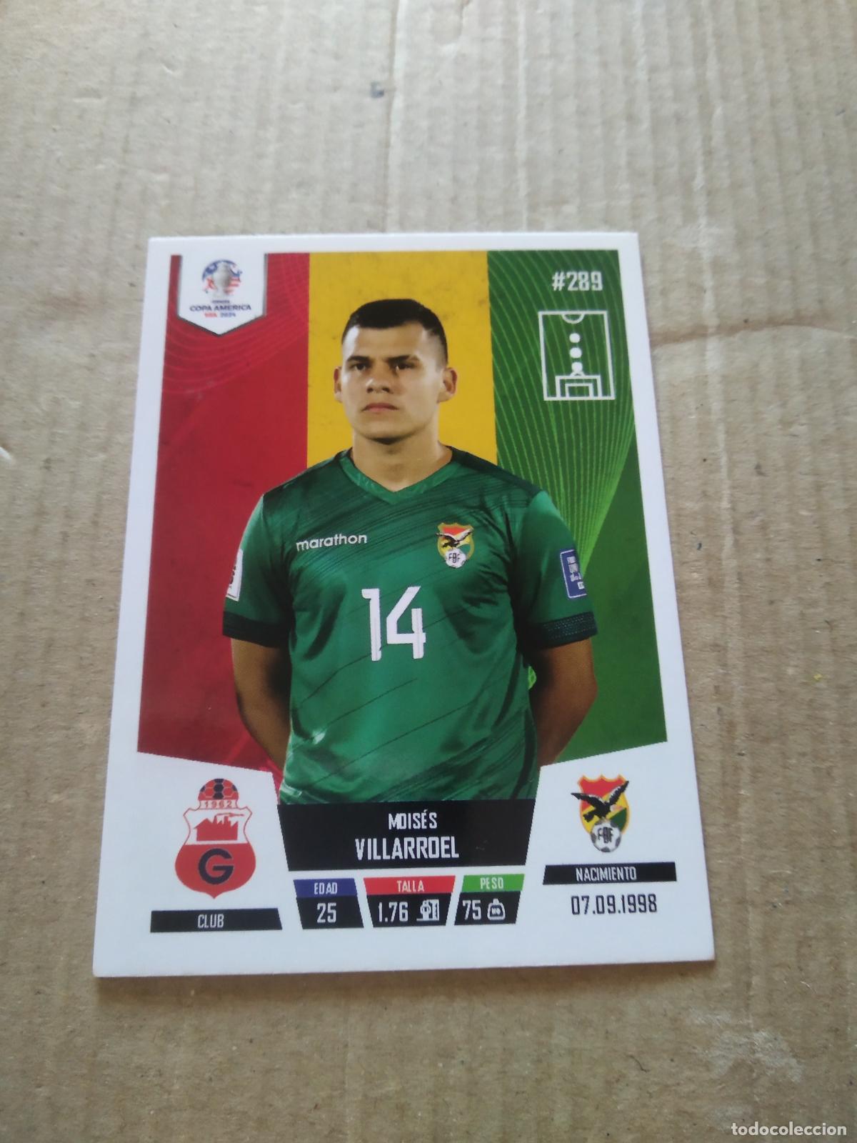 Cromos de f&uacute;tbol: 289 MOISES VILLARROEL BOLIVIA CROMO FUTBOL COPA AMERICA 2024 EDITADO EN PERU