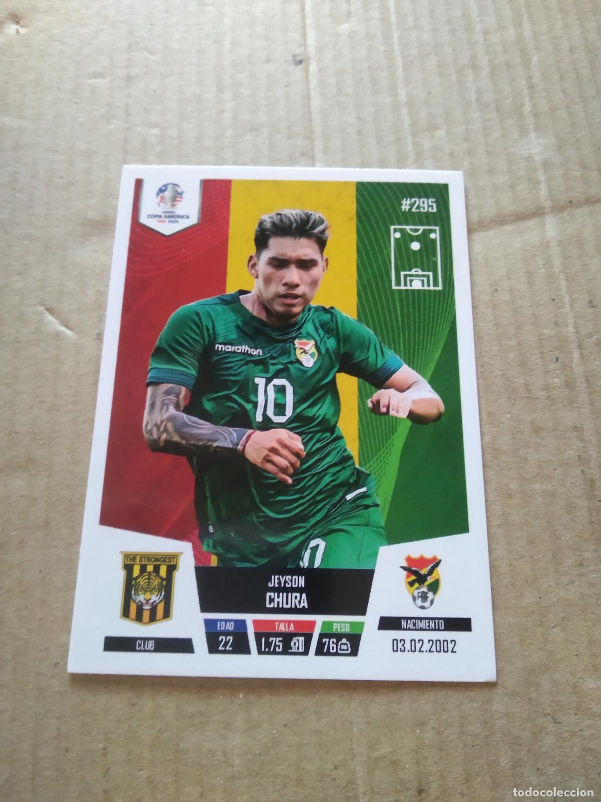Cromos de f&uacute;tbol: 295 JEYSON CHURA BOLIVIA CROMO FUTBOL COPA AMERICA 2024 EDITADO EN PERU