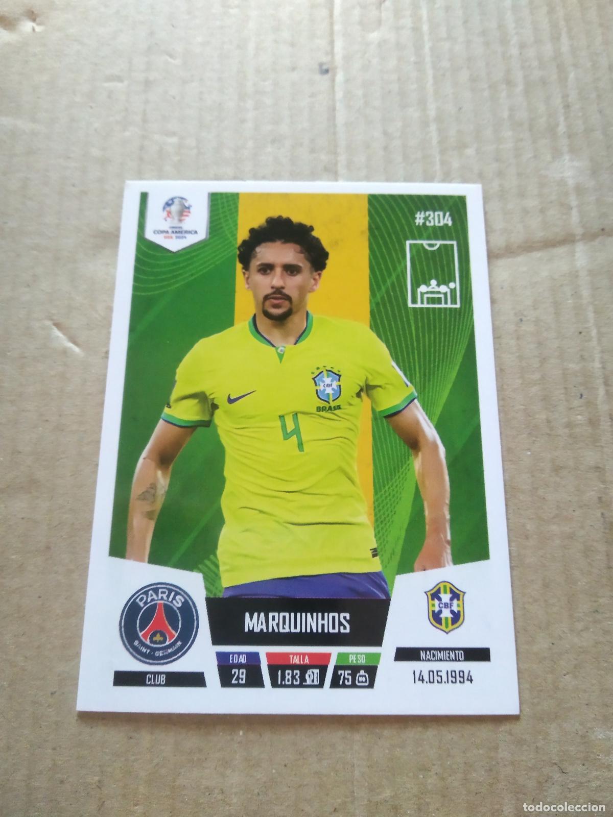 Cromos de f&uacute;tbol: 304 MARQUINHOS BRASIL CROMO FUTBOL COPA AMERICA 2024 EDITADO EN PERU