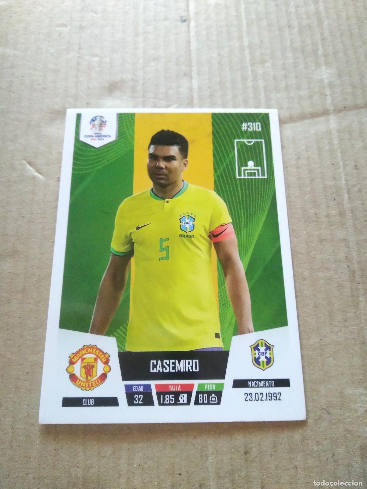 Cromos de f&uacute;tbol: 310 CASEMIRO BRASIL CROMO FUTBOL COPA AMERICA 2024 EDITADO EN PERU